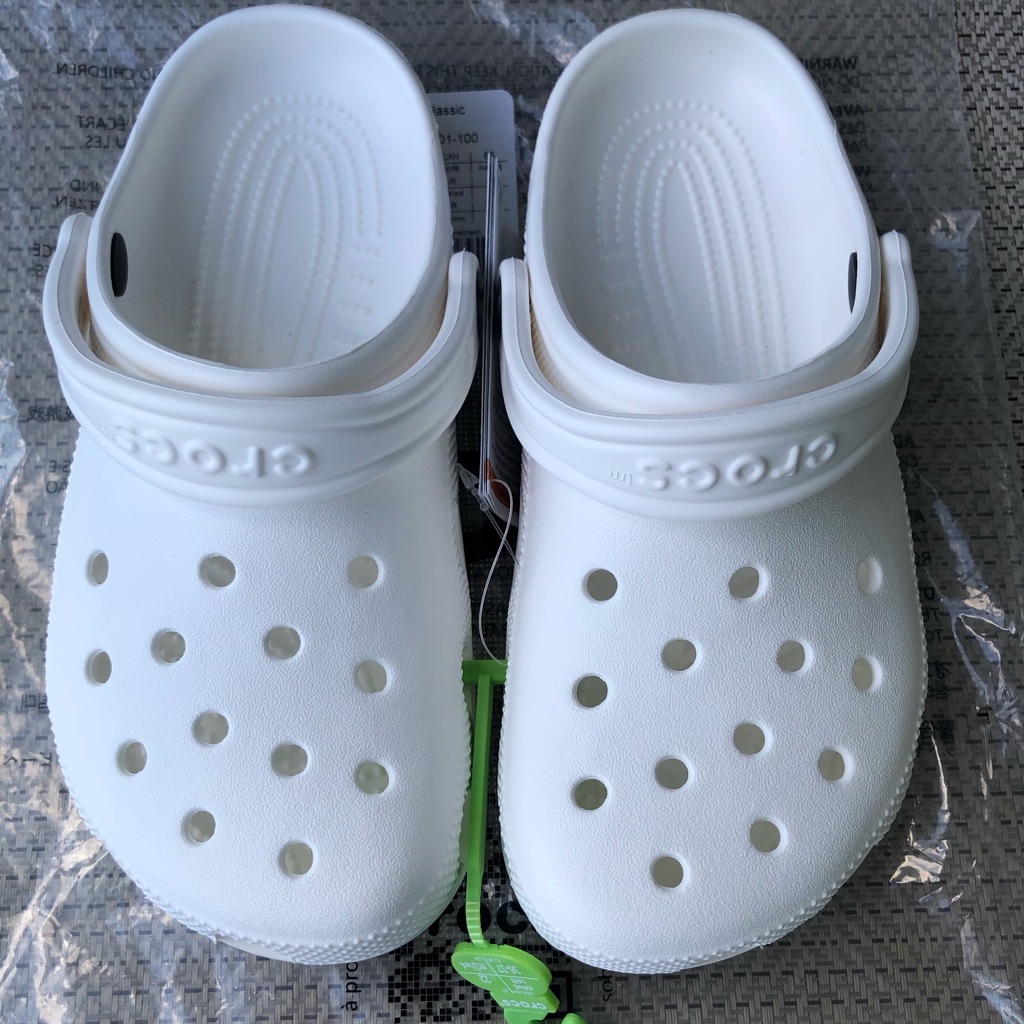 Crocs Unisex Adult Classic Slip On White Sandals M4W6